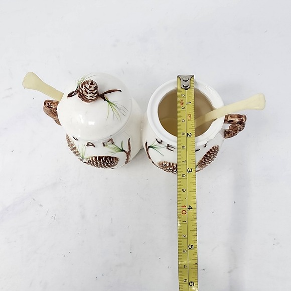 Vintage Parksmith Corp. New York Pine Cone Branch Jam & Jelly Jar Spoon Server - Picture 13 of 15